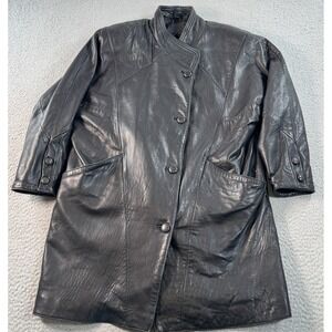 Vintage Golden Collection Raffaelo Leather Jacket Women's Large Black